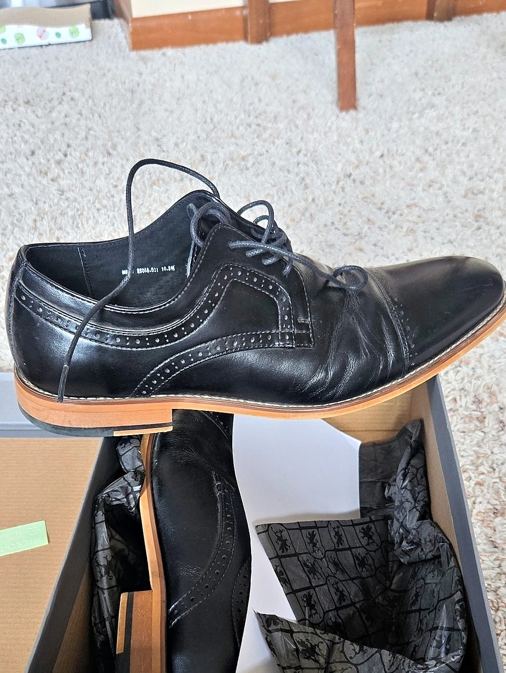 Stacy Adams Dickinson Cap Toe Oxford Men's Black US 10.5 M